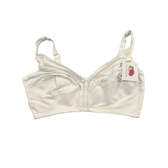 Fruit Of The Loom T-Shirt Bra Womens Size 38D White Wireless Non-Padded NEW - Picture 1 of 9